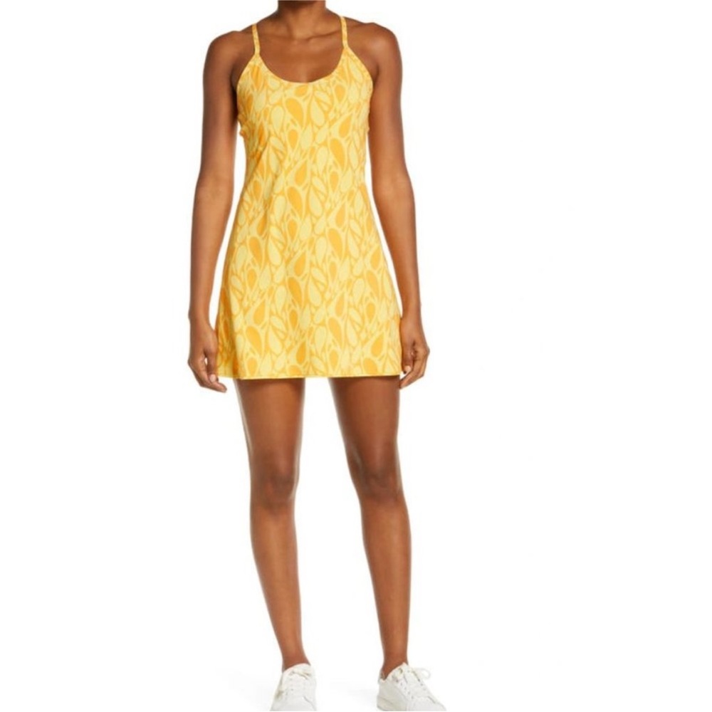 NWOT Outdoor Voices Exercise Dress Mango Drop Yellow Orange Small